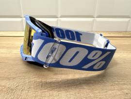 Új 100% Accuri 2 Sursi kék, arany tükrös lencsés DH/FR szemüveg, védőszemüveg 100% Accuri 2  Eyewear / Sunglasses DH new / not used For Sale