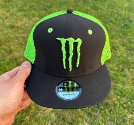 Új Monster Energy fekete/neon zöld hálós sapka, snapback Monster Energy Sisak / Sapka nem használt ELADÓ