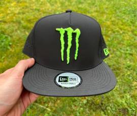 Új Monster Energy fekete perforált, hálós, mesh sapka, snapback Monster Energy Sisak / Sapka nem használt ELADÓ