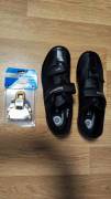 Shimano SH-RP100 országúti cipő + új stopli eladó SH-RP100 Shoes / Socks / Shoe-Covers 45 Road used male/unisex For Sale