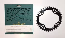 AbsoluteBLACK oval lánctányér (104/64BCD) 34 és 36 fogas AbsoluteBLACK Oval (104/64BCD) Mountain Bike Components, MTB Drivetrain used For Sale