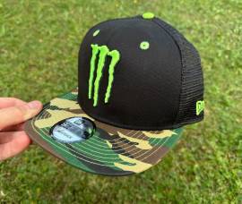 Új Monster Energy camo/fekete hálós sapka, snapback, cap Monster Energy Helmets / Headwear new / not used For Sale