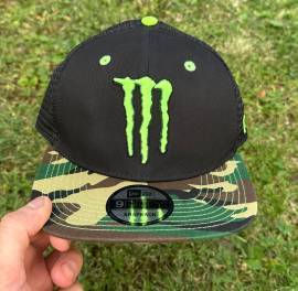 Új Monster Energy camo/fekete hálós sapka, snapback, cap Monster Energy Helmets / Headwear new / not used For Sale