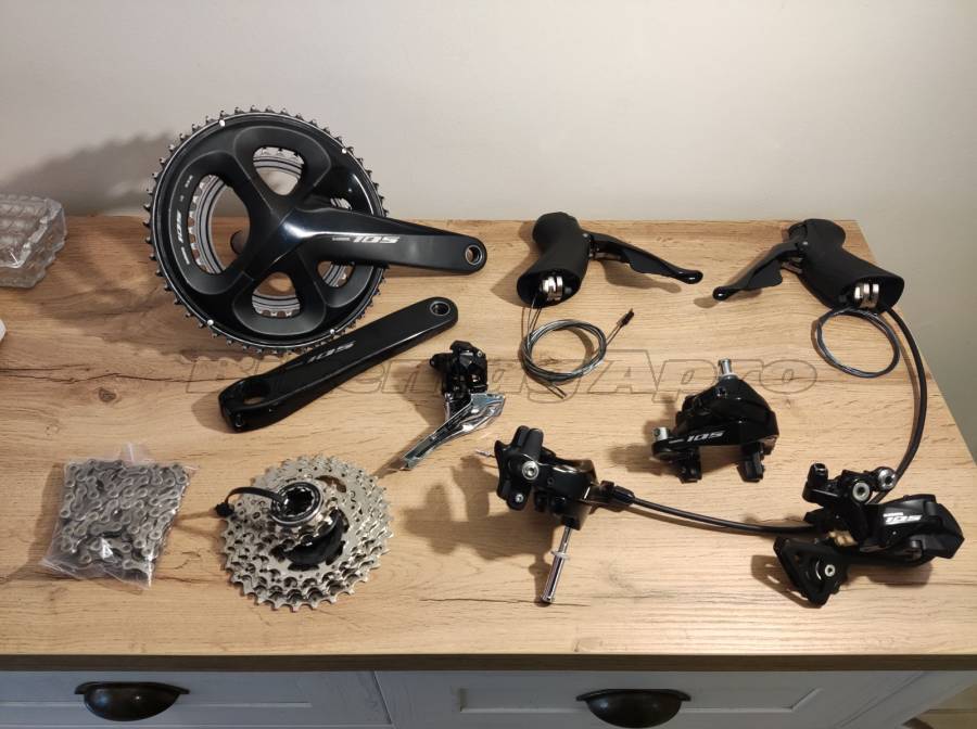 Kiváló állapotú Shimano 105 mechanikus szett 2×11 FC-R7000 Road Bike & Gravel Bike & Triathlon Bike Component, Road Bike Brakes & Brake Parts mechanical used For Sale