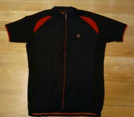 Eredeti Campagnolo kerékpáros felső, (mez). Használt, új állapotú! Fekete-piros, rövid ujjú, 