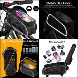 Új váztáska kerékpárra, karbon mintás.  . Bike & Cycling Bags new / not used For Sale