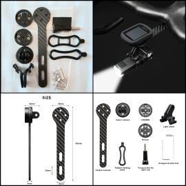 Új kerékpár computer, kamera, lámpa tartó szett, karbon. Integrált kormányra szerelhető.   . Trailers new / not used For Sale