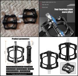 Új alu kerékpár pedál, négy ipari csapágy tengelyenként. Fekete színű. .  Mountain Bike Components, MTB Drivetrain new / not used For Sale