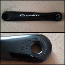 Shimano 105 balos hajtókar. Octalink, 175mm.  .  Országúti / Gravel / Triatlon Alkatrész, Országúti Hajtásrendszer használt ELADÓ