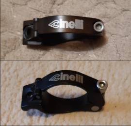 Cinelli elsőváltó bilincs, (vázcső átmérő max. 35mm). Ár/db! Bronz vagy fekete színben.   .  Országúti / Gravel / Triatlon Alkatrész, Országúti / Gravel Váltó / Váltórendszer / DI2 mechanikus használt ELADÓ