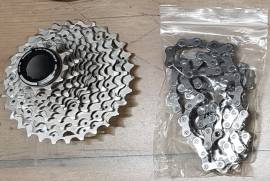Shimano Ultegra 12s sor és lánc  Shimano 8100 széria  Országúti / Gravel / Triatlon Alkatrész, Országúti Hajtásrendszer Shimano Ultegra Di2 shimano outi nem használt ELADÓ