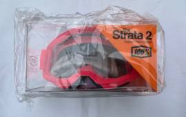 Új 100% Strata 2 rószaszín, átlátszó lencsés DH/FR szemüveg, védőszemüveg 100% Strata 2 Eyewear / Sunglasses DH new / not used For Sale