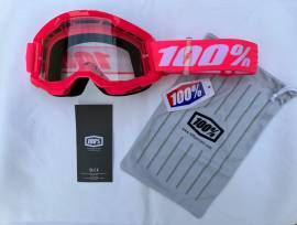 Új 100% Strata 2 rószaszín, átlátszó lencsés DH/FR szemüveg, védőszemüveg 100% Strata 2 Eyewear / Sunglasses DH new / not used For Sale