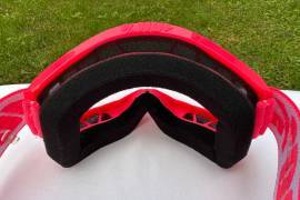 Új 100% Strata 2 rószaszín, átlátszó lencsés DH/FR szemüveg, védőszemüveg 100% Strata 2 Eyewear / Sunglasses DH new / not used For Sale