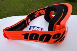 Új 100% Strata 2 narancssárga, átlátszó lencsés DH/FR szemüveg, védőszemüveg 100% Strata 2 Eyewear / Sunglasses DH new / not used For Sale