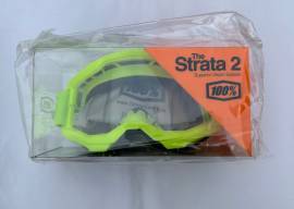 Új 100% Strata 2 sárga, átlátszó lencsés DH/FR szemüveg, védőszemüveg 100% Strata 2 Eyewear / Sunglasses DH new / not used For Sale
