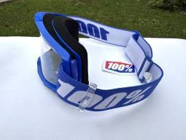 Új 100% Strata 2 kék, átlátszó lencsés DH/FR szemüveg, védőszemüveg 100% Strata 2 Eyewear / Sunglasses DH new / not used For Sale