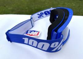 Új 100% Strata 2 kék, átlátszó lencsés DH/FR szemüveg, védőszemüveg 100% Strata 2 Eyewear / Sunglasses DH new / not used For Sale