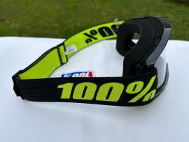 Új 100% Strata 2 fekete/sárga, átlátszó lencsés DH/FR szemüveg, védőszemüveg 100% Strata 2 Eyewear / Sunglasses DH new / not used For Sale