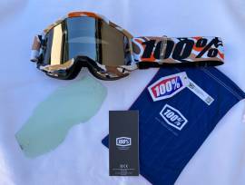 Új 100% Accuri 2 camo, ezüst tükrös lencsés DH/FR szemüveg, védőszemüveg 100% Accuri 2 Eyewear / Sunglasses DH new / not used For Sale