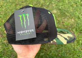 Új Monster Energy camo/fekete hálós sapka, snapback, cap  Monster Energy Helmets / Headwear new / not used For Sale