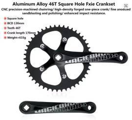 Fixi / Single Speed -négyszögtengelyes hajtómű- 46T / 130BCD / 170mm MAGICBROS Országúti / Gravel / Triatlon Alkatrész, Országúti Hajtásrendszer Shimano 105 taposó nem használt ELADÓ