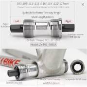 Fixi / Single Speed -négyszög monoblokk / középcsapágy, Csavarral- (Angol 68 mm x 1.37